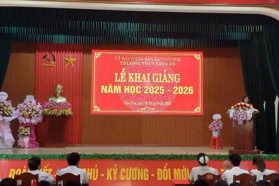 KHAI GIẢNG NĂM HỌC 2025 – 2026 CỦA TRƯỜNG THCS GIAO AN, XÃ GIAO HÒA, TỈNH NINH BÌNH