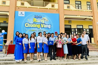 TRƯỜNG THCS GIAO AN PHỐI HỢP TỔ CHỨC HOẠT ĐỘNG GIAO LƯU, TRẢI NGHIỆM TIẾNG ANH CÙNG TRUNG TÂM OCEAN EDU GIAO THỦY QUA CUỘC THI RUNG CHUÔNG VÀNG